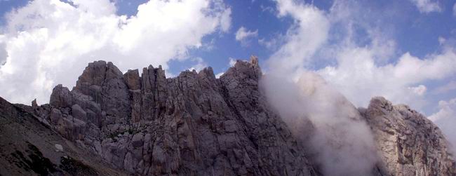 la parete est dal Rifugio Franchetti